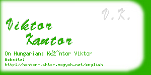 viktor kantor business card